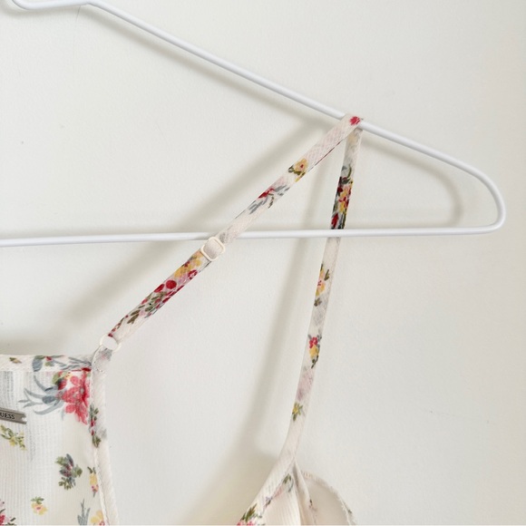 Guess • Floral Ruffle Tank with Ruched Hem - Picture 6 of 7